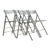 Vintage Boho Chrome and Metal Folding Chairs - Set of 4 For Sale