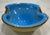 Mid-Century Modern Vintage MCM Alfredo Barbini Murano Art Glass Bowl Ashtray Blue & Brown For Sale - Image 3 of 9