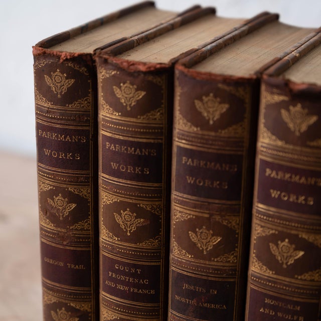 Victorian Parkman's Works, Ten Volumes in Three-Quarter Leather, 1905 For Sale - Image 3 of 8