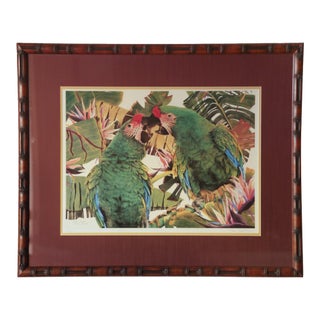 Framed Tropical Parrot Limited Edition Print Pam Mark 'Birds of Paradise' For Sale