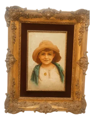 L.de Luca, Girl's Face, 1800s, Framed