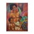 Mid 20th Century F. Cohen Warm-Toned Abstract Figurative Black Art Portrait of a Mother with Children, 20th Century For Sale - Image 5 of 12