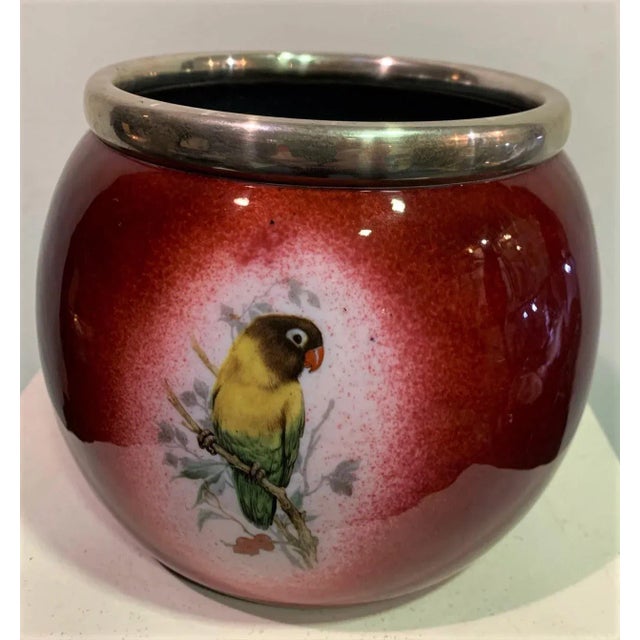 Antique Silver Enameled Vase For Sale - Image 6 of 6