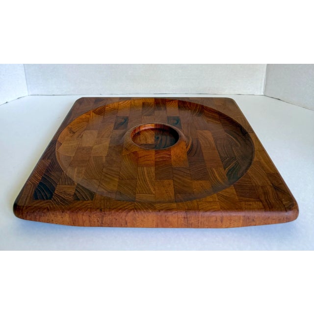Mid-Century Modern Mid-Century Danish Kalmar Teakwood Serving Tray Made in Denmark For Sale - Image 3 of 8