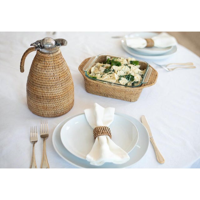 Artifacts Rattan Oval Napkin Ring Set in Honey Brown - 6 Pieces For Sale In Houston - Image 6 of 7