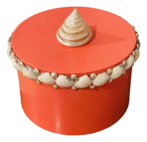 Spec Sea Shell Hot Pink Vintage Oval Box