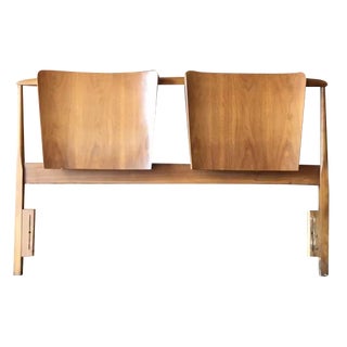 Mid-Century Walnut Headboard For Sale