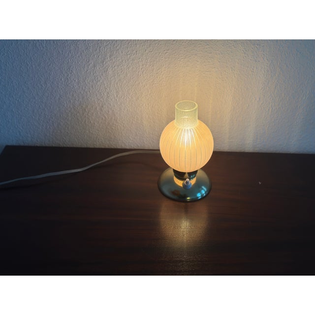 Pink Glass Table Lamp, 1950s For Sale - Image 4 of 9