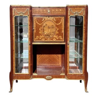 Louis XV Style Display Cabinet in Wood For Sale