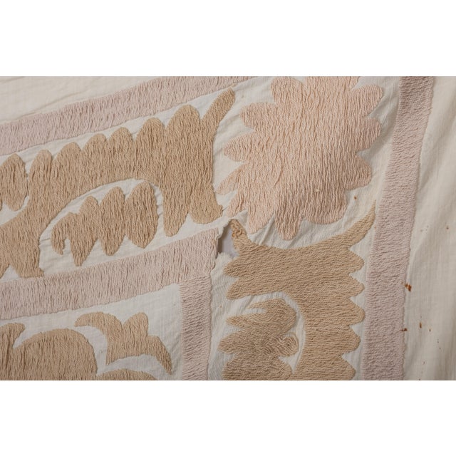 Mid-Century Modern Suzani Pink Table Cover - For Sale - Image 3 of 11