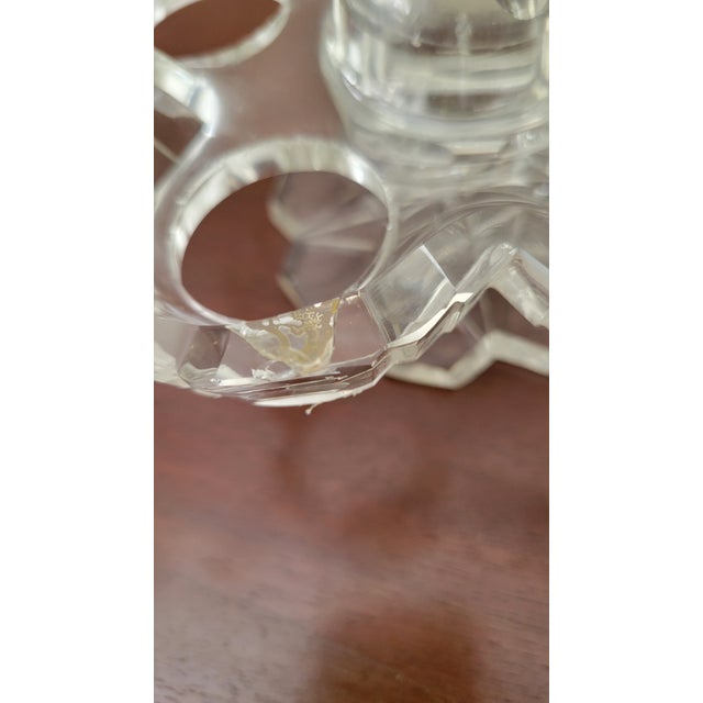 Early 20th Century Cut Glass Cruet Set- 10 Pieces For Sale - Image 9 of 12