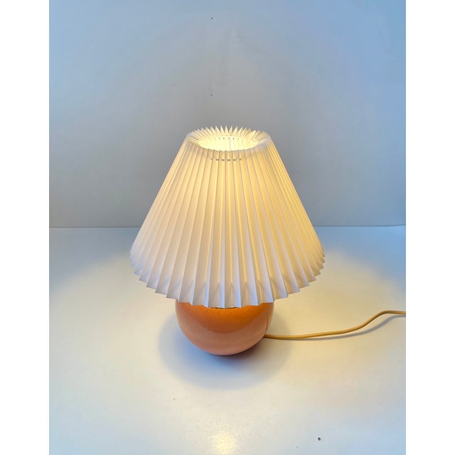 Art Deco Spherical Glazed Table Lamp from E. F. F. Copenhagen, 1930s For Sale - Image 6 of 11