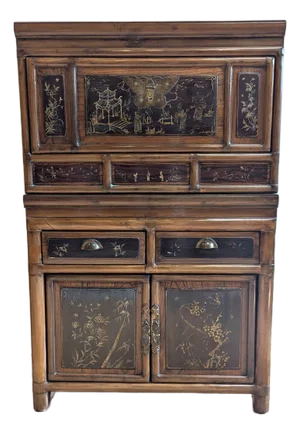 Antique Chinese Compartment Cabinet