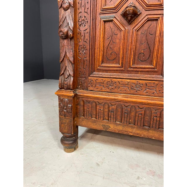 20th Century Carved Wooden Cabinet, 1940s For Sale - Image 14 of 17