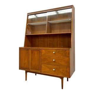 Vintage Mid Century Modern Kipp Stewart for Drexel Declaration China Cabinet Hutch. For Sale