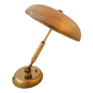 Brass Table Lamp by Giovanni Michelucci for Lariolux, Italy, 1940s For Sale