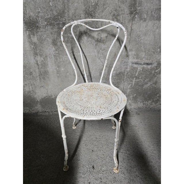 Wrought Iron Garden Table and Chairs, 1930s, Set of 5 For Sale - Image 6 of 12