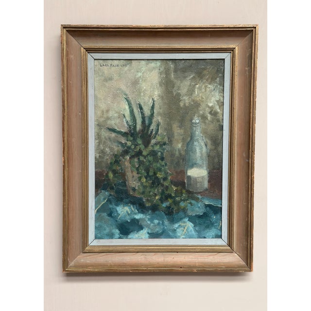 Lars Falk, Still Life with Glass Bottle, 1944, Oil on Panel, Framed For Sale - Image 10 of 18