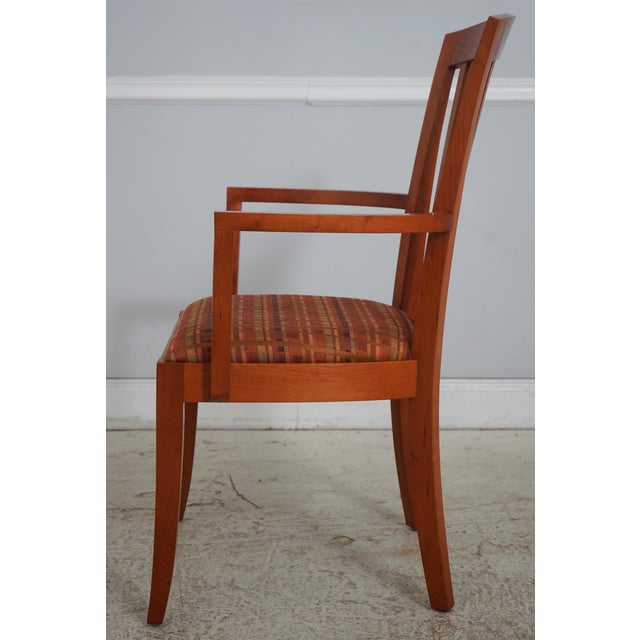Arts & Crafts Set of 8 Stickley Cherry Dining Room Chairs For Sale - Image 3 of 18