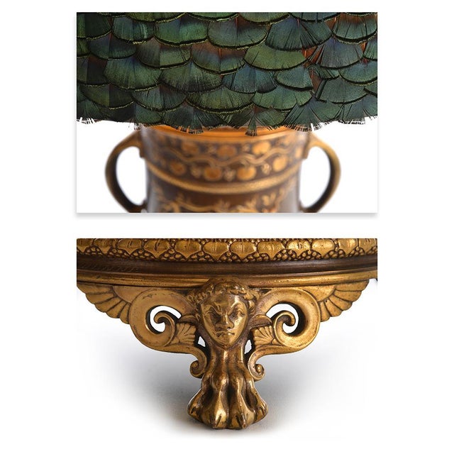 19th Century Oil Table Lamp in Gilded Bronze For Sale - Image 4 of 9