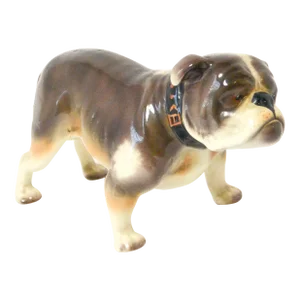 1940s Porcelain Bulldog Figurine Erphila Germany