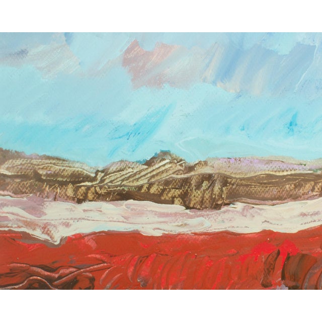 1980s Signed 1980s Abstract Acrylic Landscape by Harry Hilson For Sale - Image 5 of 9
