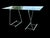 Mid-Century Modern 1970's Chrome Paperclip Tubular Tresles With Glass Top Table For Sale - Image 3 of 14