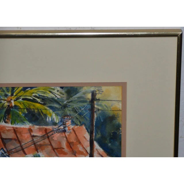 Impressionist Vintage Watercolor "island Life" Original Painting C.1988 For Sale - Image 3 of 8