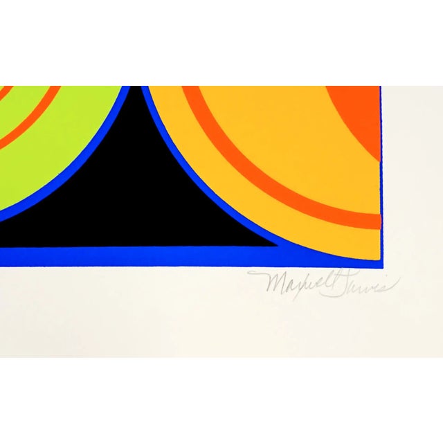 Mid-Century Modern Maxwell Jarvis Abstract Geometric Lithograph For Sale - Image 3 of 4