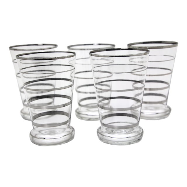 Set of Czech Art Deco Drinking Glasses, Set of 5 For Sale