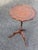 Vintage Pedestal Tripod Leather Top Mahogany Candle Stand For Sale - Image 4 of 6