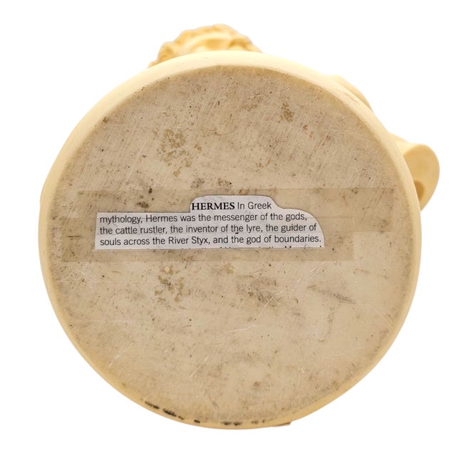 White Italian G. Ruggeri Hermes & Dionysos Classical Bust Sculpture – Greek Revival Décor For Sale - Image 8 of 9