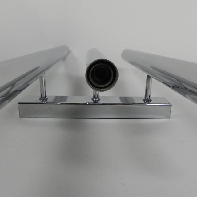 Tede Light Wall Lamp with 3 Chrome Cylinders, 1970s For Sale - Image 6 of 18