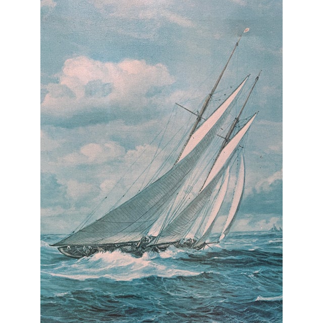 Johannes Holst Sailboat in Wind Original Artwork, Signed Circa 1959 For Sale In San Francisco - Image 6 of 12
