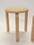 Artek 60 stools, 2 pcs. Birch with beige bast fabric upholstery. The stools are from around the 1960s and in good used...