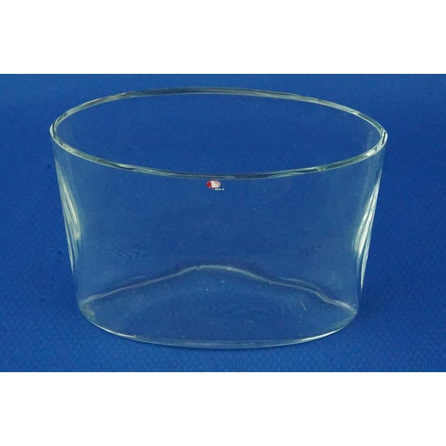 20th Century Scandinavian Modern Vase with an Ellipsoidal Section in Transparent Glass by Tapio Wirkkala, Finland, 1960s For Sale - Image 18 of 18