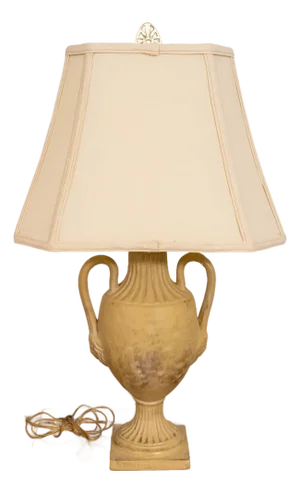 Vintage Neoclassical Urn Table Lamp With Swing Handles