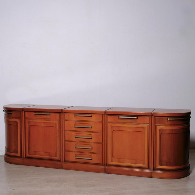 Italian Modular Sideboard in Wood, 1980s For Sale - Image 4 of 18