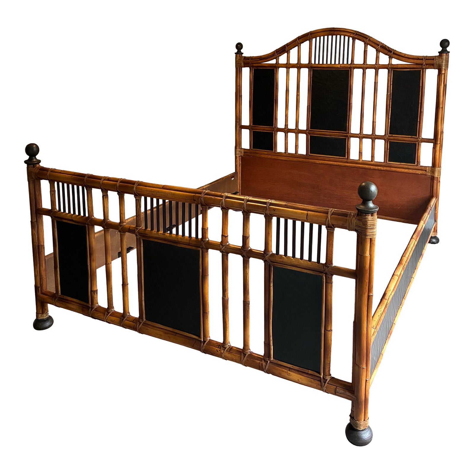 Late 20th Century Milling Road by Baker British Colonial Bamboo Queen ...