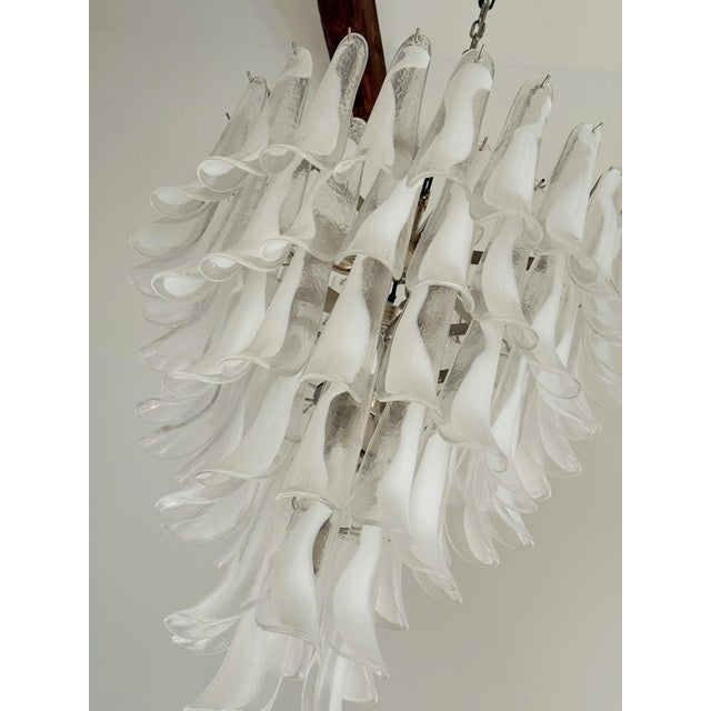 Eclectic White Murano Chandelier For Sale - Image 12 of 15