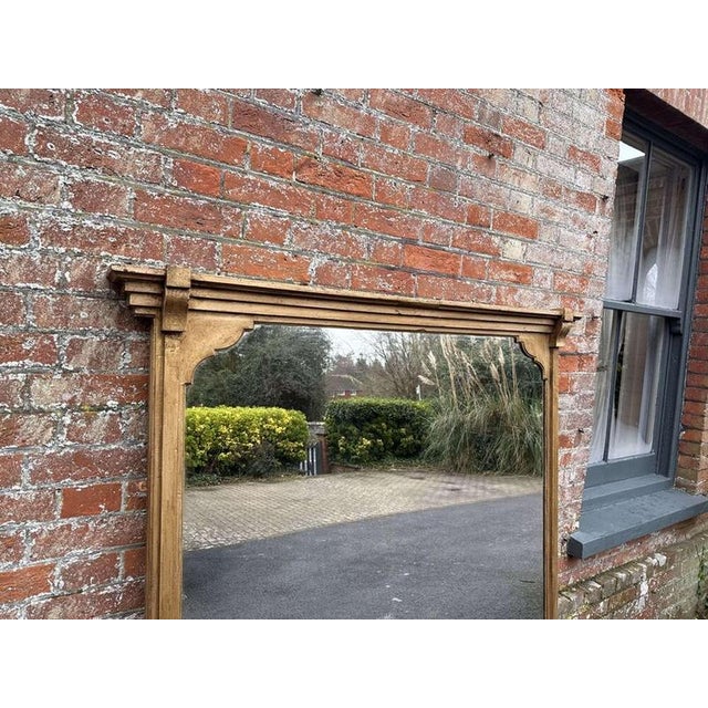 Large Antique 19th Century English Gilt Overmantle Mirror For Sale - Image 5 of 7