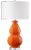 30-Inch H Gourd Table Lamp - Orange For Sale