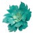 Large Teal Blue Sculptural Metal Flower Wall Art For Sale