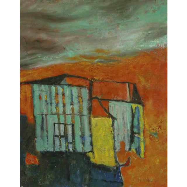 Mario Asnago, Landcape, Original Oil Painting, Mid-20th-Century For Sale - Image 4 of 4