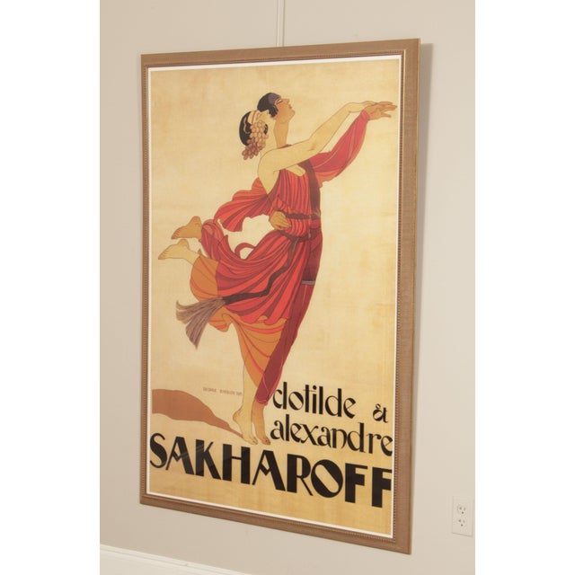 High Quality Custom Frame Reproduction Poster of Russian Dance Partners Clotilde and Alexandre Sakharoff, By George...