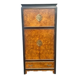 1970s Vintage Chin Hua by Century Tall Armoire Gentleman’s Chest For Sale