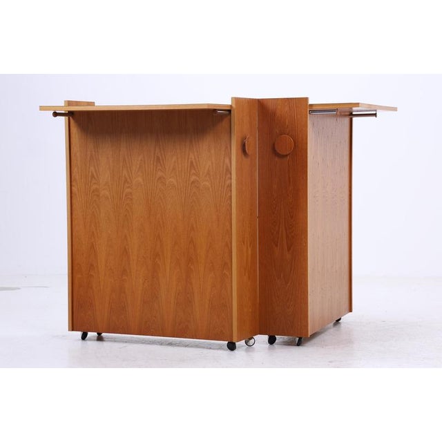 Mid-Century Teak Folding Bar Cabinet by Johannes Andersen, 1960s For Sale - Image 9 of 11