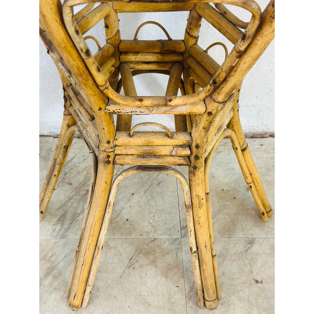 Large Vintage Rattan Plant Stand For Sale - Image 9 of 12
