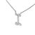 Contemporary 10K White Gold Diamond Accent "I" Initial Script Style Pendant Necklace For Sale - Image 3 of 5