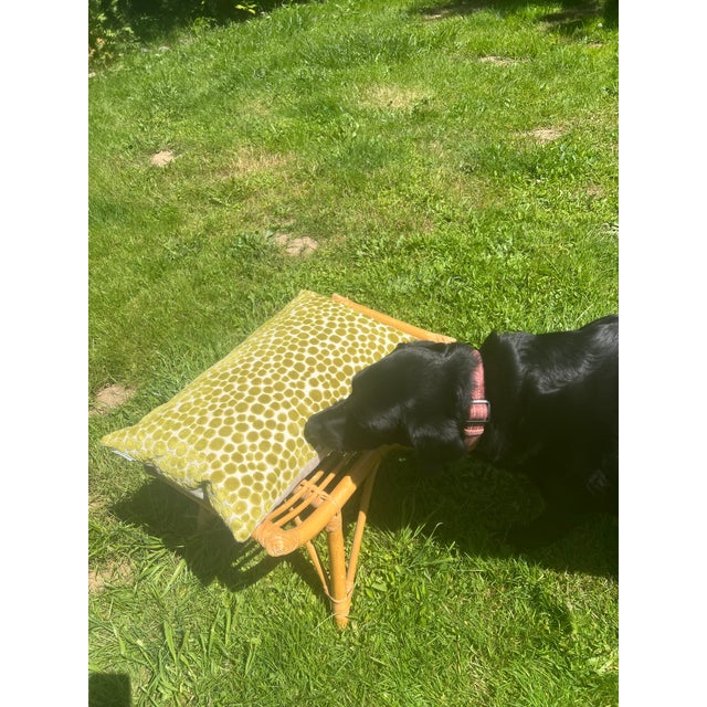 Wood Vintage Bamboo Stool For Sale - Image 7 of 7